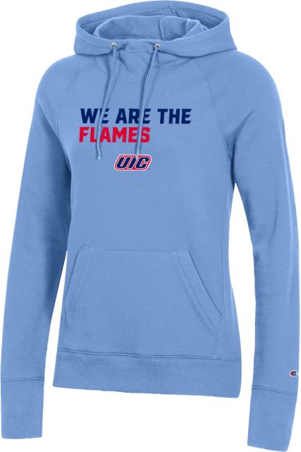 UIC Champion Womens Light Pull Over Hood We Are The Flames ONLINE ONLY