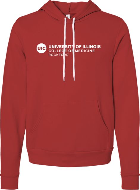 UIC Bella + Canvas Fleece Hood UIC College of Medicine Rockford - ONLINE ONLY
