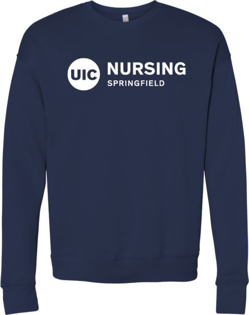 UIC Bella + Canvas Fleece Crew UIC Nursing Springfield - ONLINE ONLY