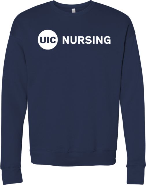 UIC Bella + Canvas Fleece Crew UIC Nursing - ONLINE ONLY
