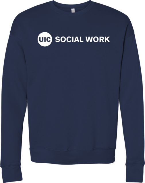 UIC Bella + Canvas Fleece Crew UIC Social Work - ONLINE ONLY