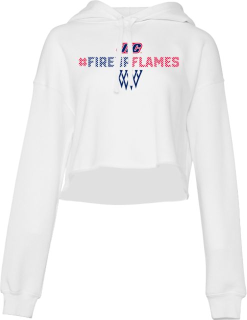 UIC Bella + Canvas Cropped Fleece Hood Hashtag with Basketball Net- ONLINE ONLY