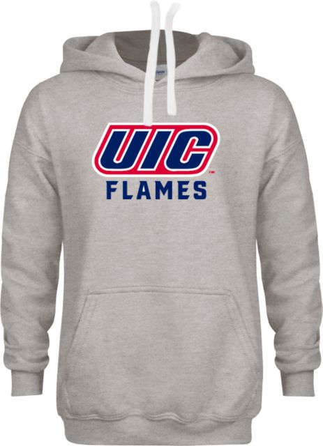 UIC Youth Fleece Hood UIC Flames Vertical - ONLINE ONLY