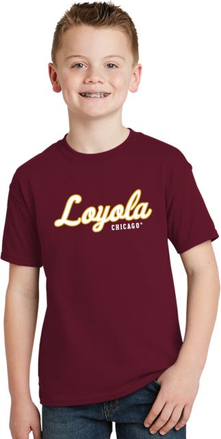 Loyola Chicago Youth T Shirt Script Mark - ONLINE ONLY