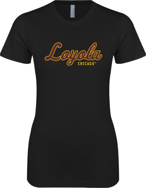 Loyola Chicago Next Level Ladies SoftStyle Junior Fitted Tee Script Mark - ONLINE ONLY