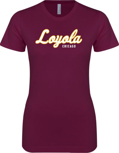 Loyola Chicago Next Level Ladies SoftStyle Junior Fitted Tee Script - ONLINE ONLY