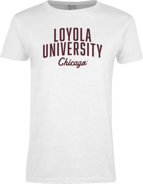 Loyola Chicago Ladies T Shirt Large Type Stacked - ONLINE ONLY