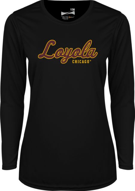 Loyola Chicago Ladies Syntrel Performance Longsleeve Shirt Script Mark - ONLINE ONLY