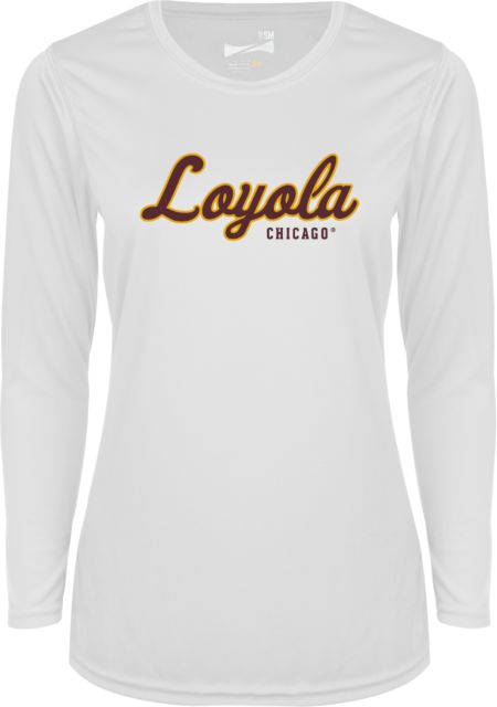 Loyola Chicago Ladies Syntrel Performance Longsleeve Shirt Script Mark - ONLINE ONLY
