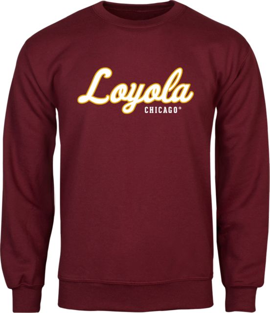 Loyola Chicago Fleece Crew Script Mark - ONLINE ONLY