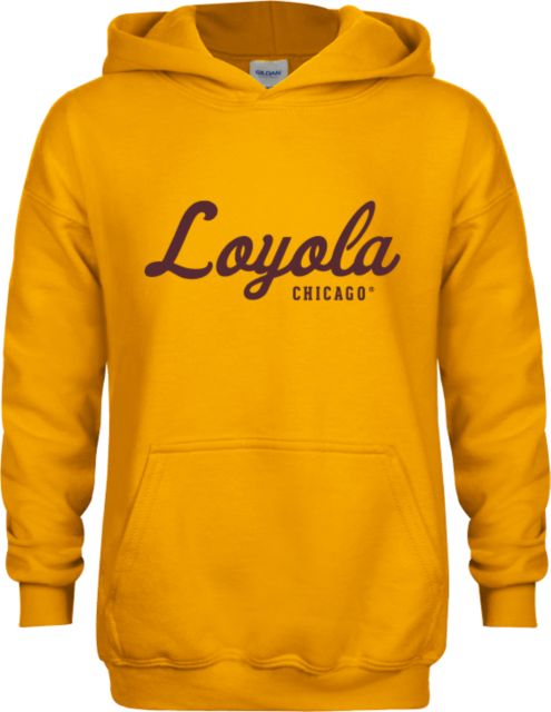 Loyola Chicago Youth Fleece Hoodie Script Mark - ONLINE ONLY