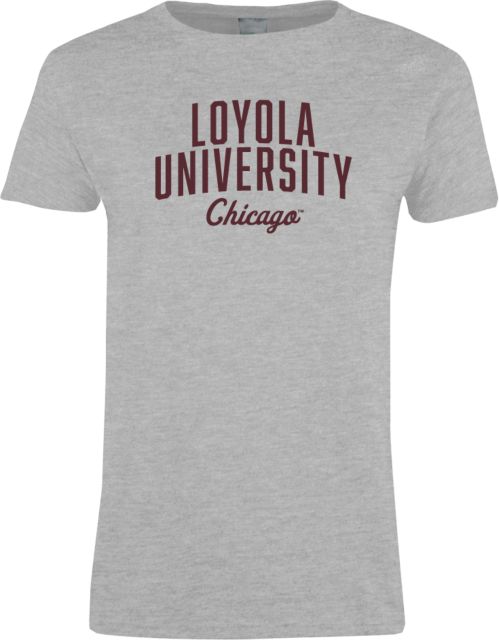 Loyola Chicago Ladies T Shirt Large Type Stacked - ONLINE ONLY