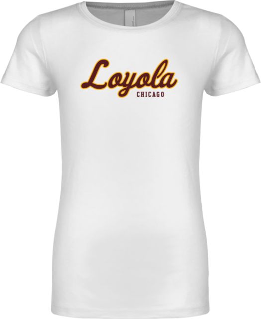 Loyola Chicago Youth Girls Fashion Fit T-Shirt Script - ONLINE ONLY