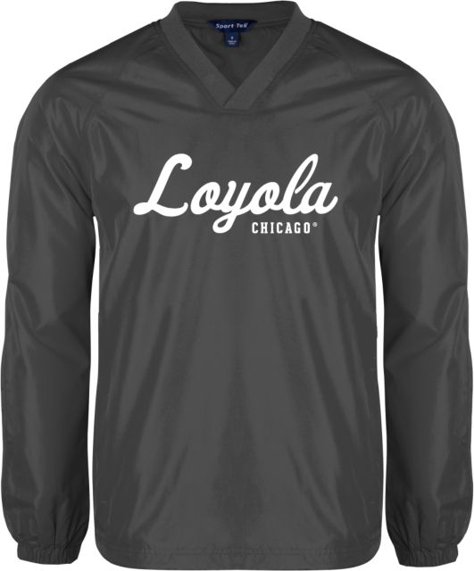 Loyola Chicago V Neck Raglan Windshirt Script Mark - ONLINE ONLY