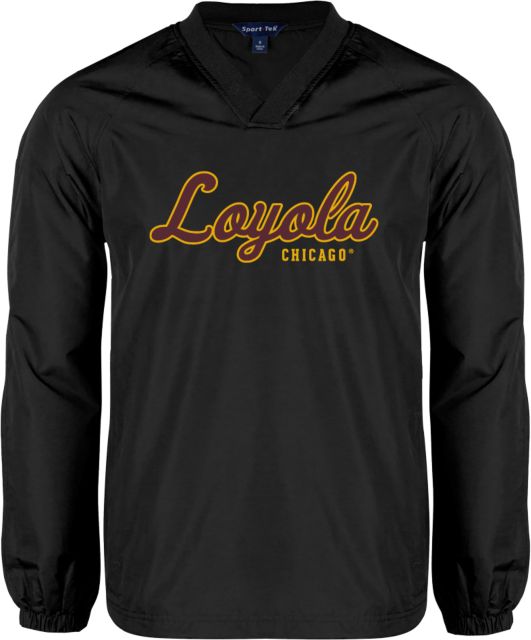 Loyola Chicago V Neck Raglan Windshirt Script Mark - ONLINE ONLY