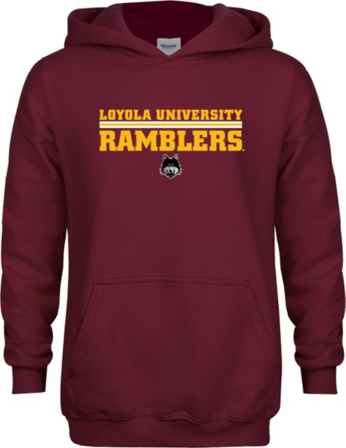 Loyola Chicago Youth Fleece Hoodie Loyola University Ramblers LInes ONLINE ONLY Loyola University Chicago