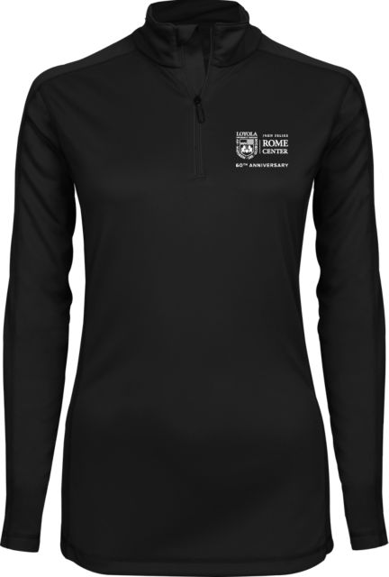 Loyola Chicago Womens Syntrel Interlock 1/4 Zip Rome Center 60th Anniversary - ONLINE ONLY