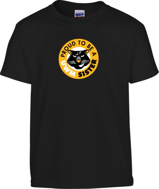 Wisconsin Milwaukee Youth T Shirt Panther Head Proud To Be A UWM Sister - ONLINE ONLY