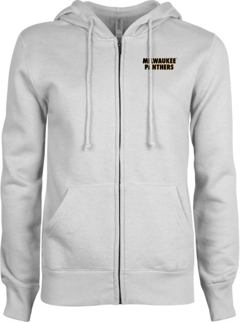 Wisconsin Milwaukee ENZA Womens Fleece Full Zip Hoodie University of Wisconsin Milwaukee Panthers Wordmark Stacked - ONLINE ONLY