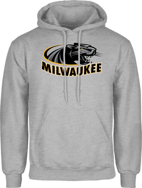 Wisconsin Milwaukee Fleece Hoodie University of Wisconsin Milwaukee Panther Head Primary Mark - ONLINE ONLY