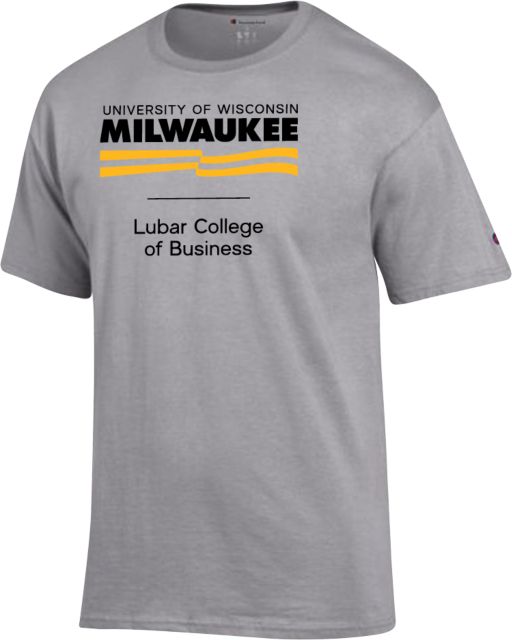 Wisconsin Milwaukee Champion Oxford T Shirt UWM Lubar College of Business Condensed Mark - ONLINE ONLY