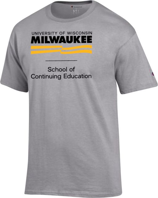 Wisconsin Milwaukee Champion Oxford T Shirt UWM School of Continuing Education Condensed Mark - ONLINE ONLY