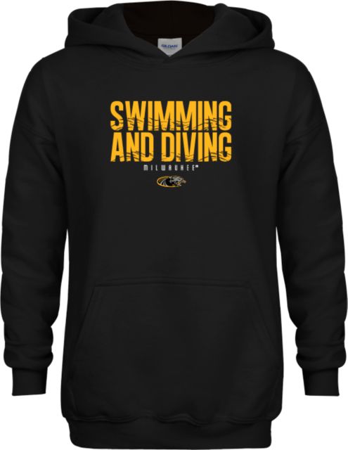 Wisconsin Milwaukee Youth Fleece Hoodie UW Milwaukee Panthers Swimming and Diving Design - ONLINE ONLY
