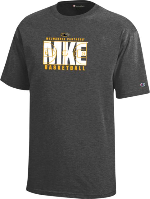 Wisconsin Milwaukee Champion Youth Granite Heather Short Sleeve Tee UW Milwaukee Panthers Basketball Design - ONLINE ONLY