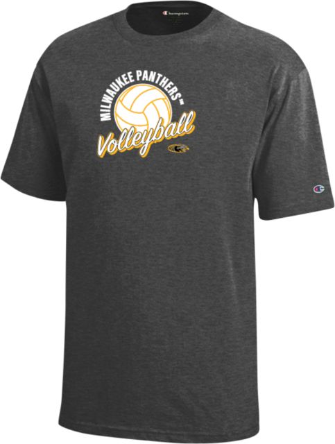 Wisconsin Milwaukee Champion Youth Granite Heather Short Sleeve Tee UW  Milwaukee Panthers Volleyball Design ONLINE ONLY