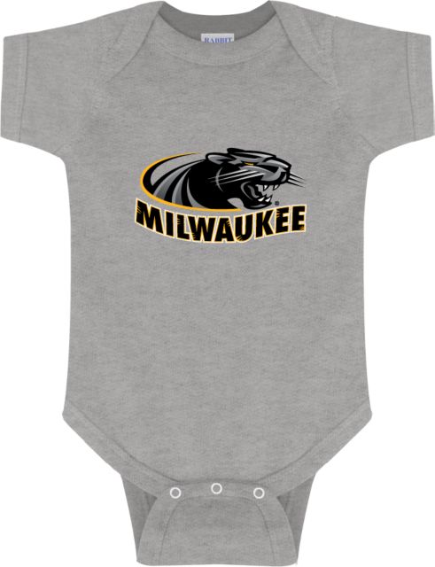 Wisconsin Milwaukee Infant Bodysuit University of Wisconsin Milwaukee Panther Head Primary Mark - ONLINE ONLY