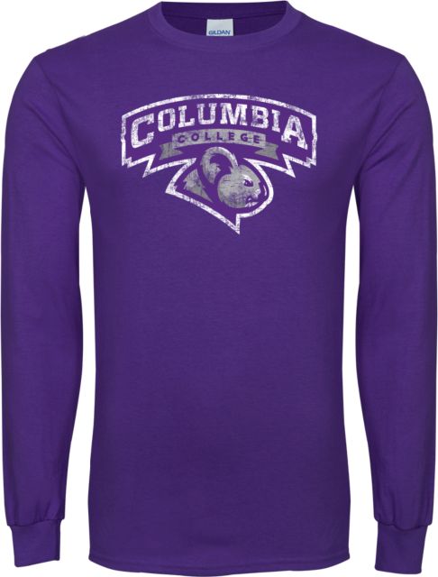 Columbia College (SC) Long Sleeve T Shirt Primary Mark Distressed - ONLINE ONLY
