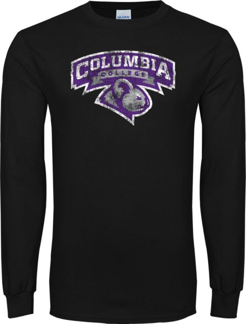 Columbia College (SC) Long Sleeve T Shirt Primary Mark Distressed - ONLINE ONLY