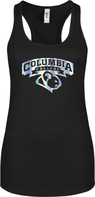 Columbia College (SC) Next Level Womens Racerback Tank  Primary Mark Foil - ONLINE ONLY
