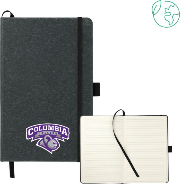 Columbia College (SC) 5.5 x 8.5 FSC Mix Recycled Leather Bound Journal Primary Mark - ONLINE ONLY