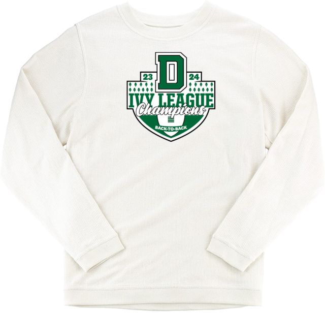 Dartmouth Boxercraft Womens Corded Crew Dartmouth College Ivy League Champions Patch - ONLINE ONLY