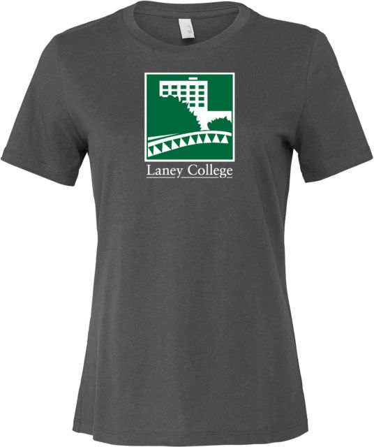 Laney College Bella + Canvas Womens Asphalt Relaxed Cotton T Shirt Laney College Logo - ONLINE ONLY
