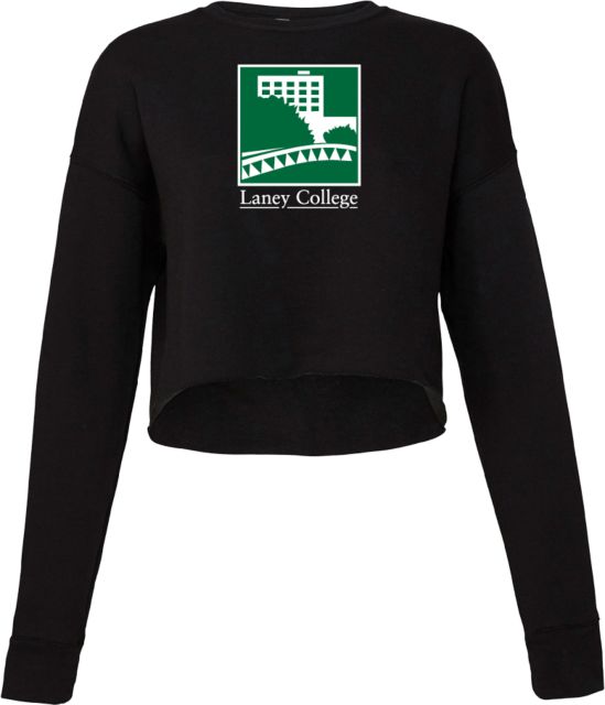 Laney College Bella + Canvas Womens Cropped Fleece Crew Laney College Logo - ONLINE ONLY
