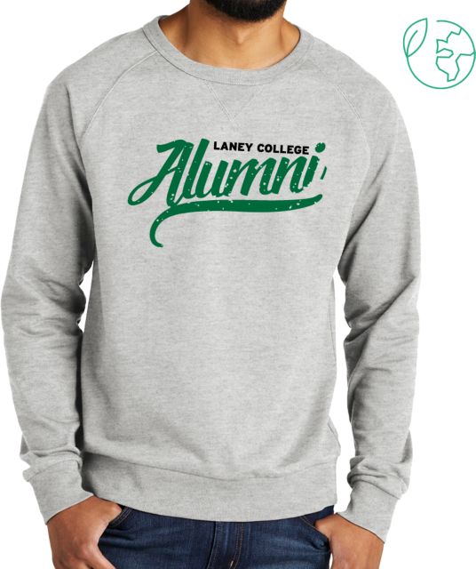Laney College Allmade Organic French Terry Crewneck Sweatshirt Laney College - Alumni Script Distressed - ONLINE ONLY