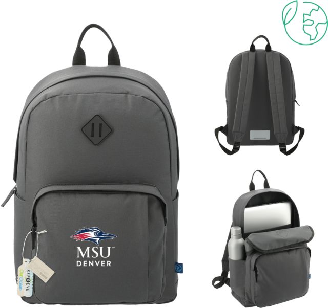 MSU Denver Repreve Ocean Everyday Computer Backpack Primary Mark