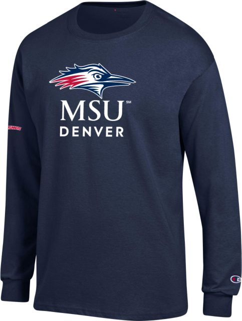 MSU Denver Champion Long Sleeve T Shirt MSU Denver Stacked