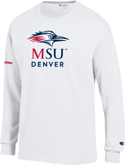 MSU Denver Champion Long Sleeve T Shirt MSU Denver Stacked