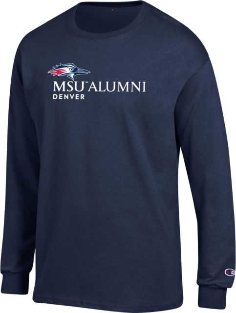 MSU Denver Champion Long Sleeve T Shirt MSU Denver Alumni  Flat