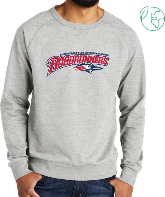 MSU Denver Allmade Light Organic French Terry Crewneck Sweatshirt Primary Mark