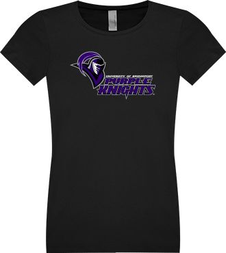Bridgeport Next Level Girls Fashion Fit T Shirt Knights Stacked w/ Knight Head - ONLINE ONLY