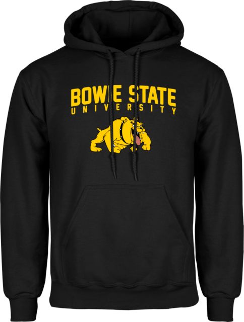Bowie State Fleece Hoodie Bowie State University Arched with Bulldog - ONLINE ONLY