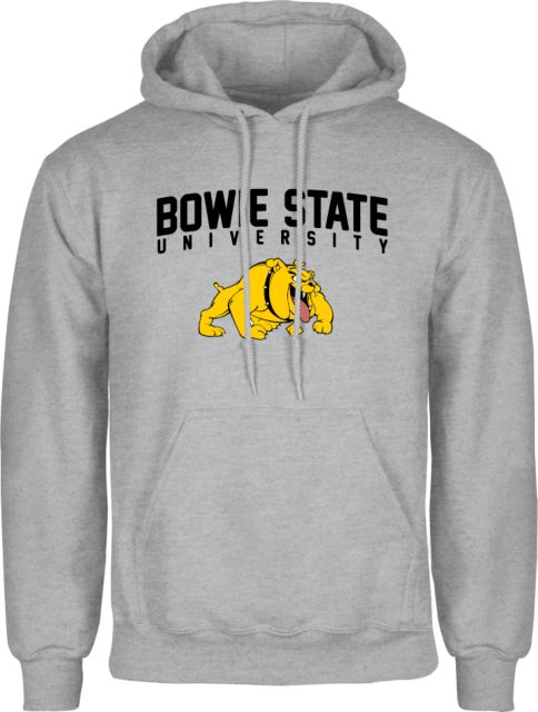 Bowie State Fleece Hoodie Bowie State University Arched with Bulldog - ONLINE ONLY