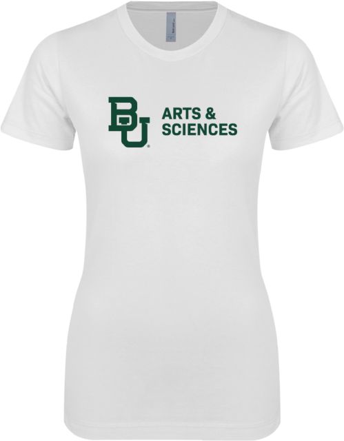 Baylor Next Level Ladies SoftStyle Junior Fitted Tee Arts and Sciences Simplified Horizontal - ONLINE ONLY