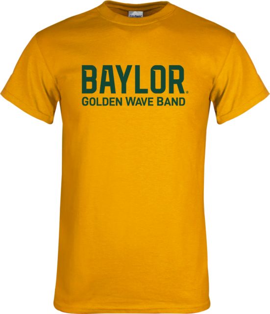 Baylor T Shirt Golden Wave Band Wordmark - ONLINE ONLY
