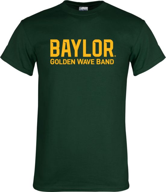 Baylor T Shirt Golden Wave Band Wordmark - ONLINE ONLY