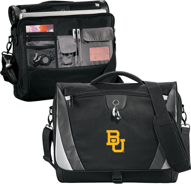 Baylor Slope Compu Messenger Bag Interlocking BU - ONLINE ONLY